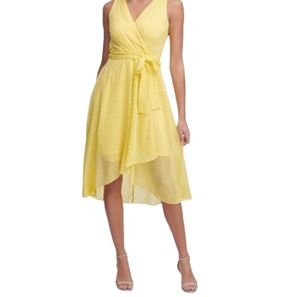 TOMMY HILFIGER ESSENTIAL DOT PRINT CHIFFON DRESS - Picture 2 of 14